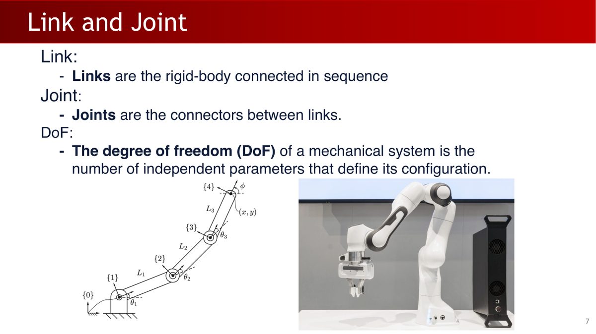 课程课件：Link 连杆与 Joint 关节的定义