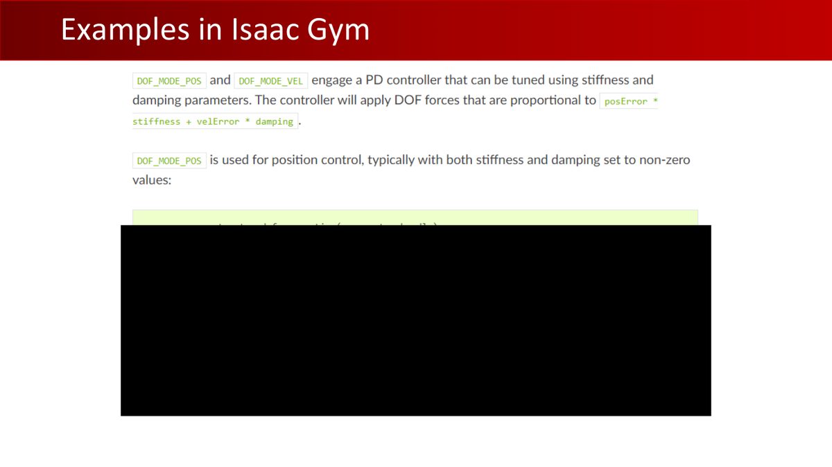 课程课件：Isaac Gym 中的关节控制示例